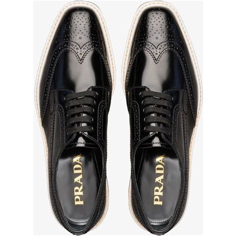 prada lace up womens shoes wingtip|Prada.